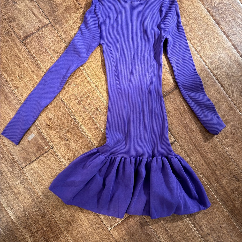 Zara Vibrant Purple Knit dress NWOT